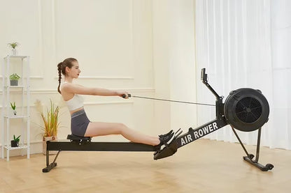 Seated Row Machine Dynamic Rowing Machine Indoor Air Rower Wind Resistance Rowing Machine