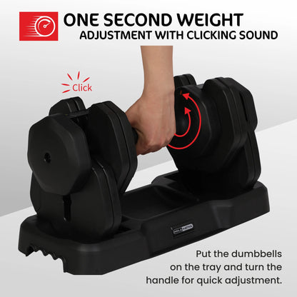 5-In-1 Adjustable Dumbbell Home Gym Workout Equipment, Single