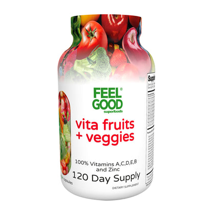 Feel Good Vita Fruits & Veggies, 120 Capsules