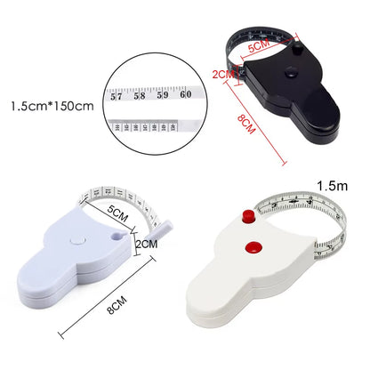 Self-Tightening Body Measuring Tape Ruler 150Cm/60Inch Accurate Fitness Caliper Measuring Body Tape Measure