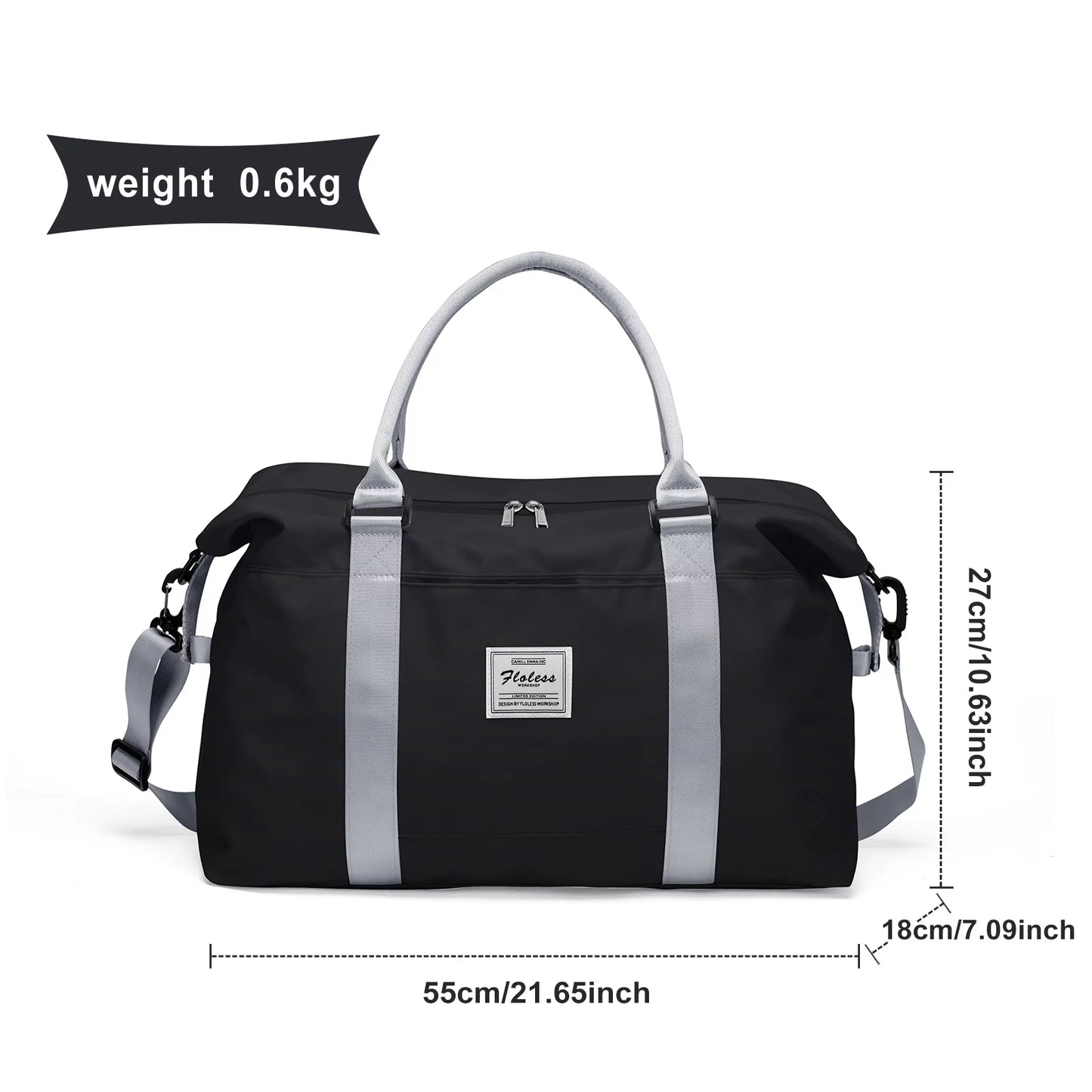 Travel Duffel Bag for Woman, Men Gym Tote Bag, Weekender Overnight Bag Carry on Bag Hospital Holdalls for Women with Wet Pocket, Airplane Approved Personal Item Bag