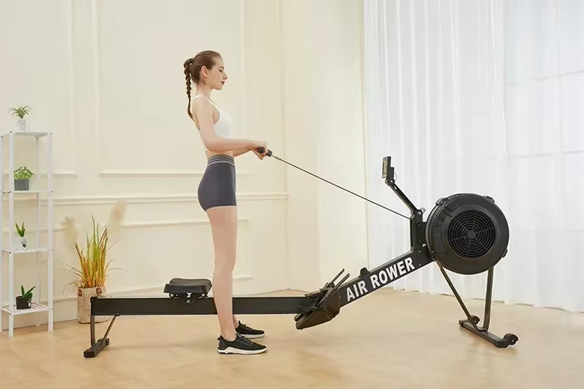 Seated Row Machine Dynamic Rowing Machine Indoor Air Rower Wind Resistance Rowing Machine